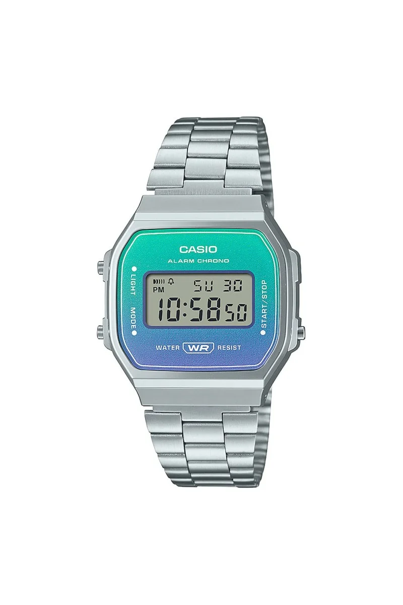 Casio Digital Stainless Steel A-168WER-2AEF