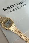 Casio Digital Gold Stainless Steel Bracelet A-168WG-9EF