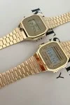 Casio Digital Gold Stainless Steel Bracelet A-168WG-9EF