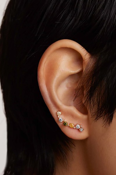 Σκουλαρίκι PD PAOLA Ασήμι Juno April Gold