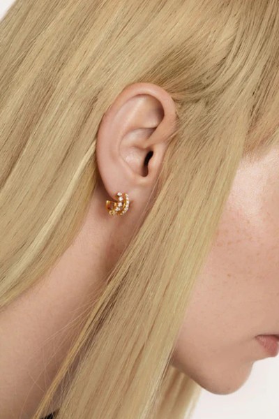 Σκουλαρίκι PD PAOLA Ασήμι Rubi Gold