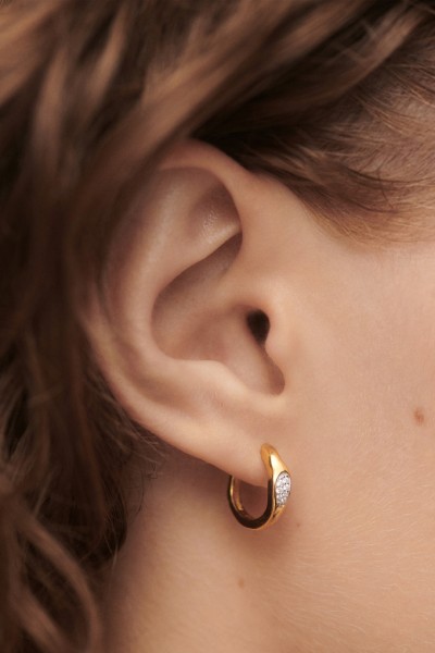 Σκουλαρίκι PD PAOLA Ασήμι Onda Hoops