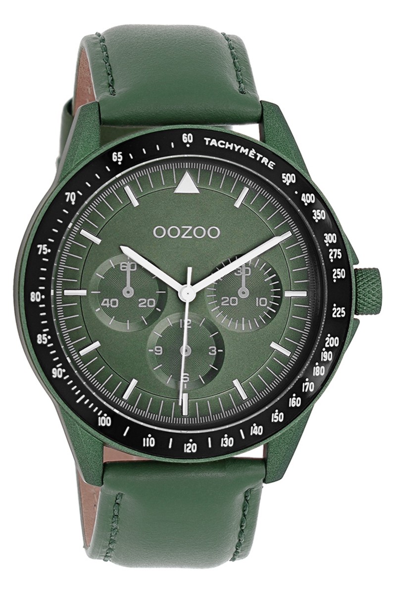 OOZOO Timepieces Collection Green Leather Strap C11111