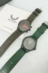 OOZOO Timepieces Collection Green Leather Strap C11111