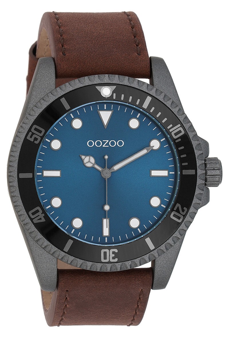 OOZOO Timepieces Collection Brown Leather Strap C11116