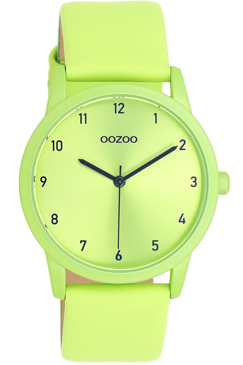 OOZOO Timepieces Lime Green Leather Strap 38mm C11165