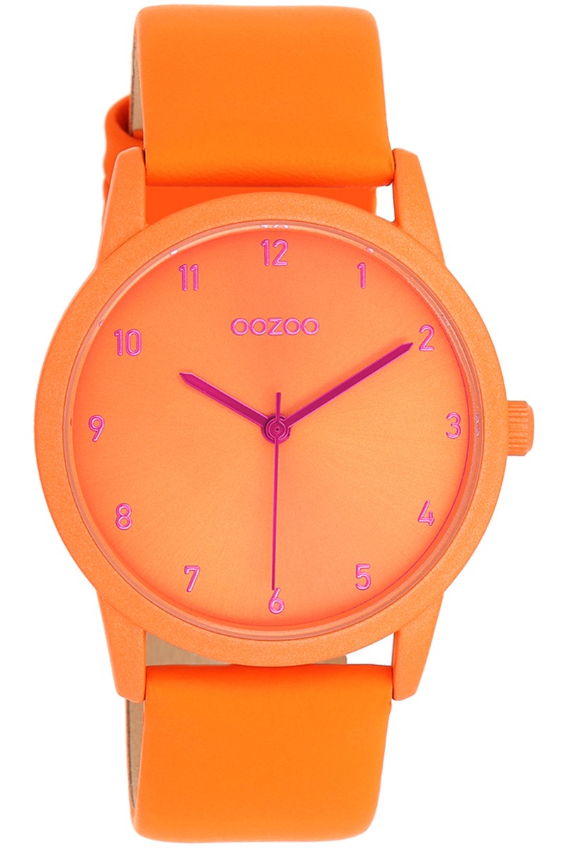 OOZOO Timepieces Orange Leather Strap 38mm C11171