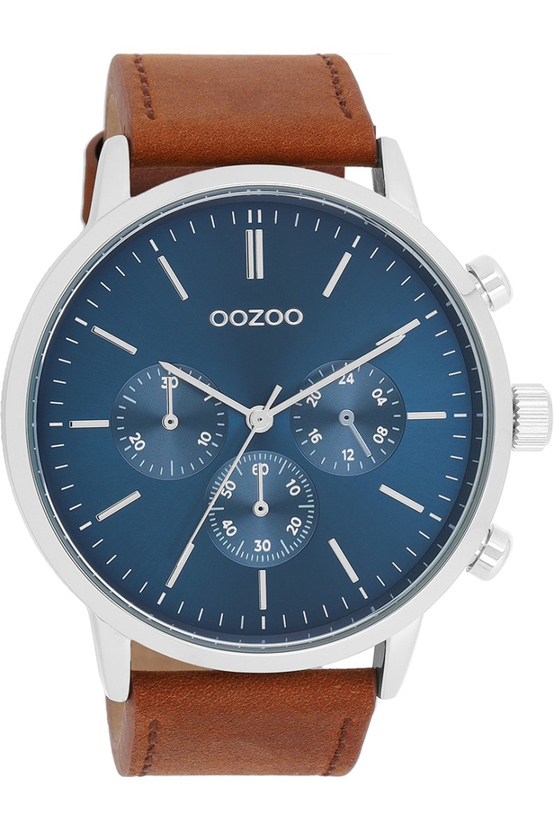 OOZOO Timepieces Brown Leather Strap 50mm C11200