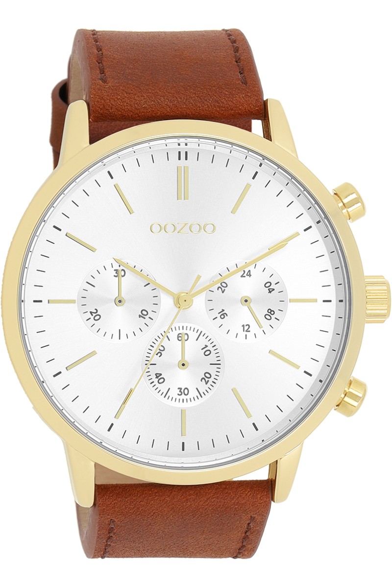 OOZOO Timepieces Brown Leather Strap 50mm C11201