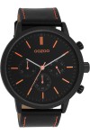 OOZOO Timepieces Black Leather Strap 50mm C11209