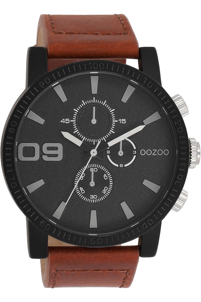 OOZOO Timepieces Brown Leather Strap 48mm C11211