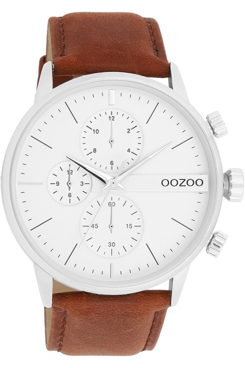 OOZOO Timepieces Brown Leather Strap 45mm C11220