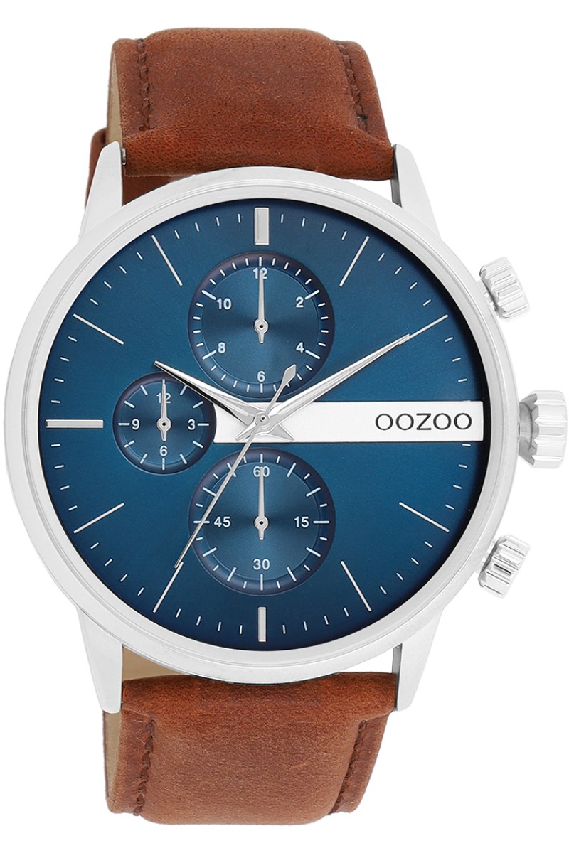 OOZOO Timepieces Brown Leather Strap 45mm C11221