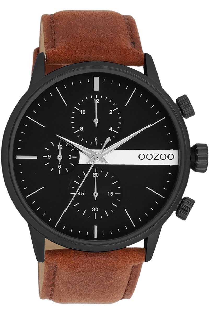 OOZOO Timepieces Brown Leather Strap 45mm C11223