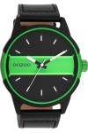 OOZOO Timepieces Black Leather Strap 48mm C11234