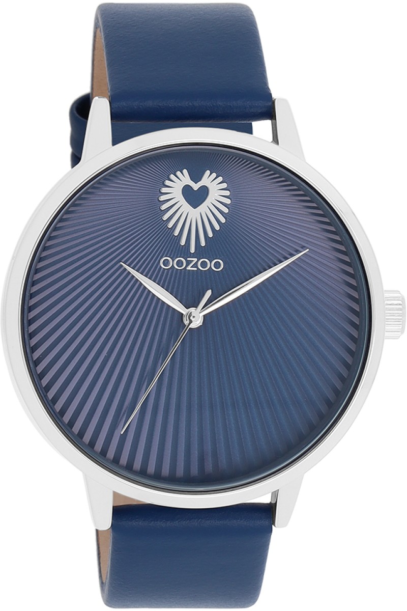 OOZOO Timepieces Blue Leather Strap 42mm C11243