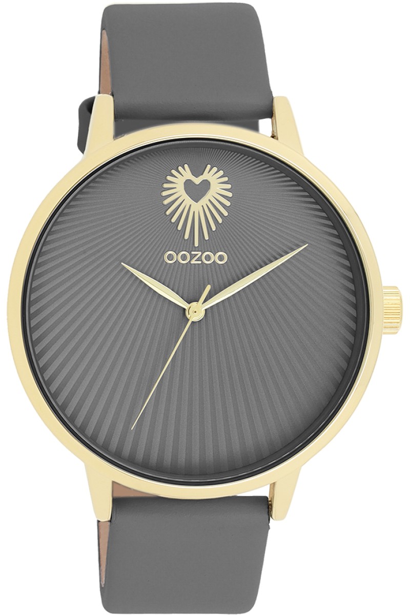 OOZOO Timepieces Grey Leather Strap 42mm C11244