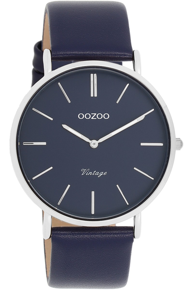 OOZOO Vintage Blue Leather Strap 40mm C20328