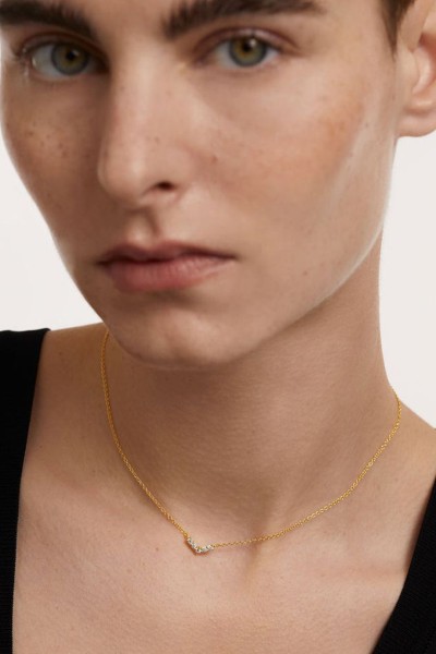 Κολιέ PD PAOLA Ασήμι Mini Crown Gold Κολιέ PD PAOLA Ασήμι Mini Crown Gold