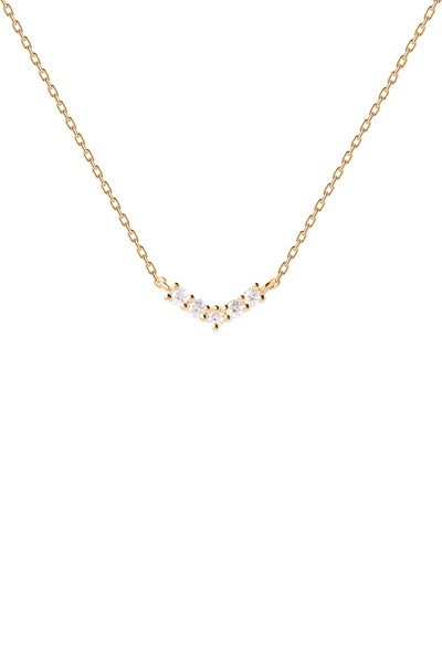 Κολιέ PD PAOLA Ασήμι Mini Crown Gold Κολιέ PD PAOLA Ασήμι Mini Crown Gold
