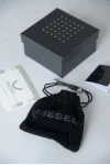 Βραχιόλι DIESEL Black Leather από Ατσάλι DX1247040