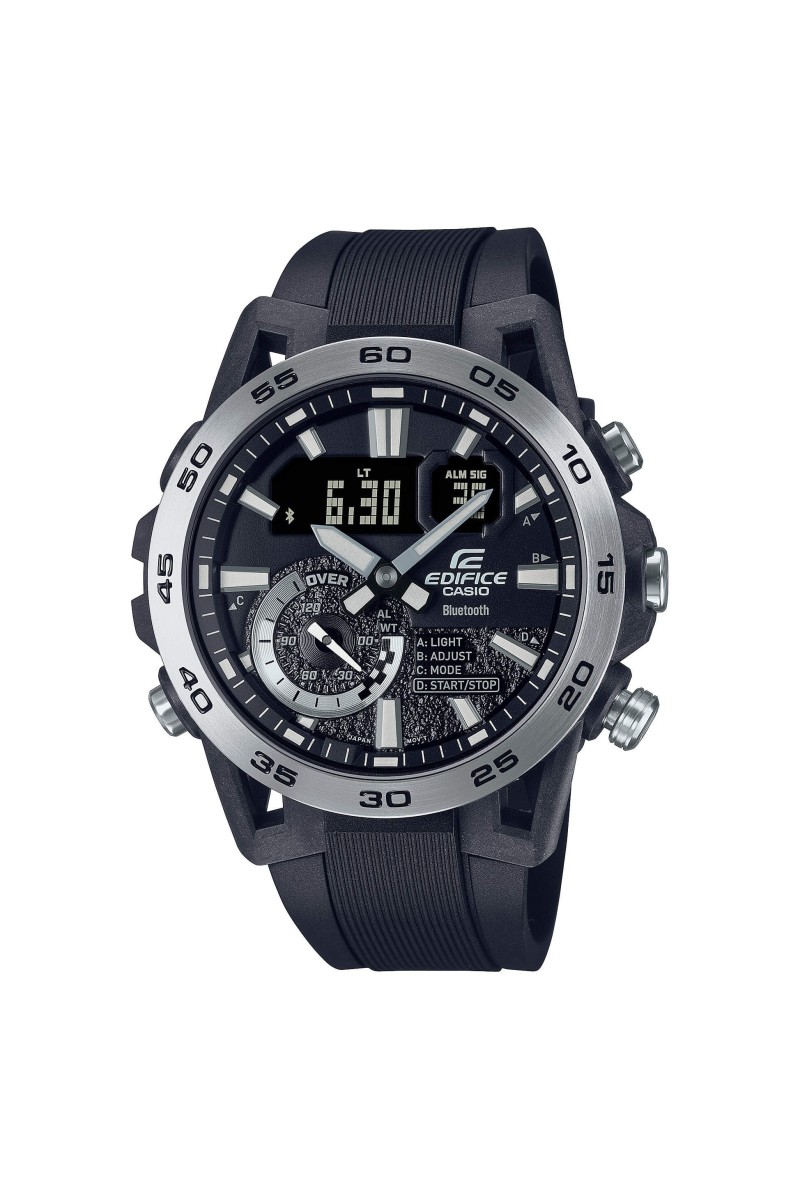 Casio Edifice Black Rubber Strap ECB-40P-1AEF