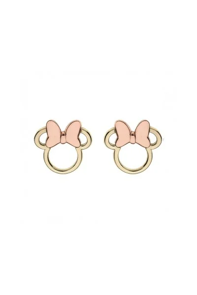 Σκουλαρίκια Minnie Mouse DISNEY Χρυσό 9Κ