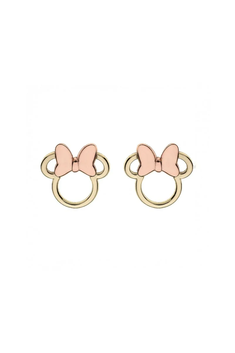 Σκουλαρίκια Minnie Mouse DISNEY Χρυσό 9Κ