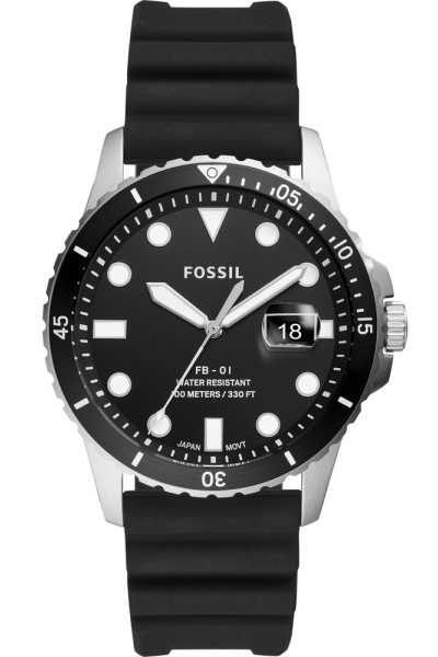 FOSSIL FB-01 Black Silicone Strap FS5660 FOSSIL FB-01 Black Silicone Strap FS5660