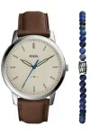 FOSSIL The Minimalist BoxSet Eco Brown Leather Strap FS5966SET