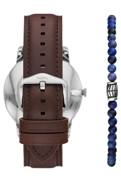FOSSIL The Minimalist BoxSet Eco Brown Leather Strap FS5966SET