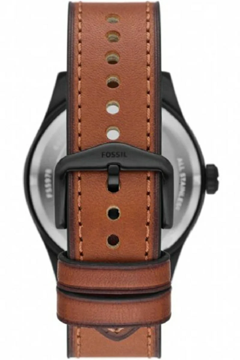 FOSSIL Defender Solar Brown Leather Strap FS5978