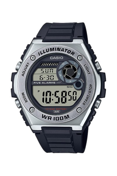 Casio Standard Black Rubber Strap MWD-100H-1AVEF Casio Standard Black Rubber Strap MWD-100H-1AVEF