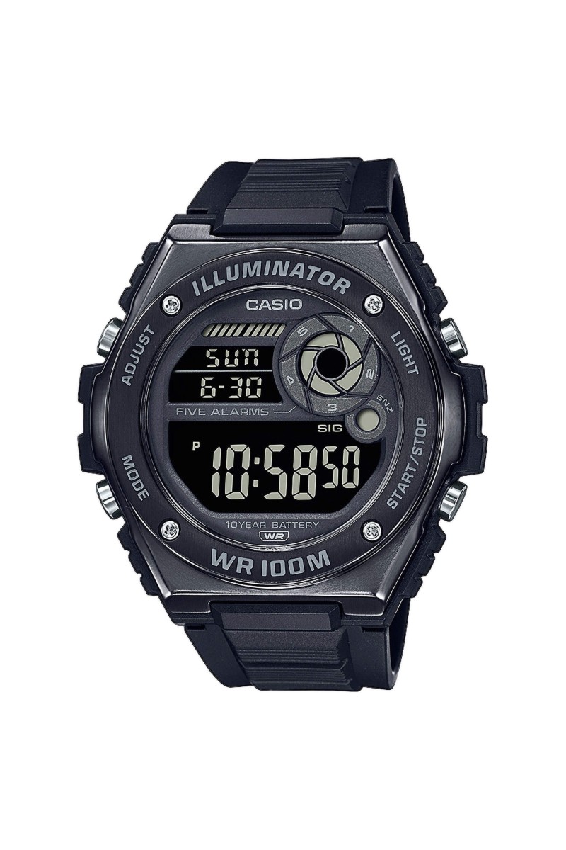 Casio Standard Black Rubber Strap MWD-100HB-1BVEF