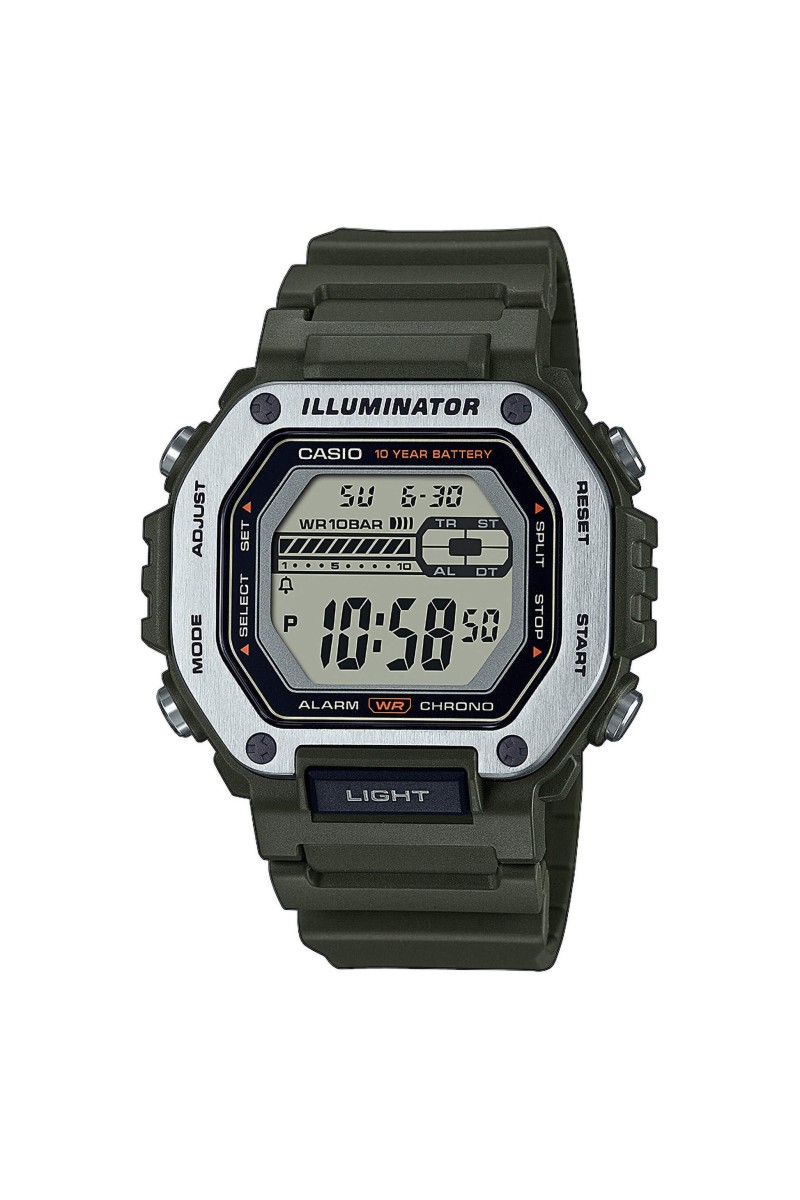 Casio Standard Green Rubber Strap MWD-110H-3AVEF