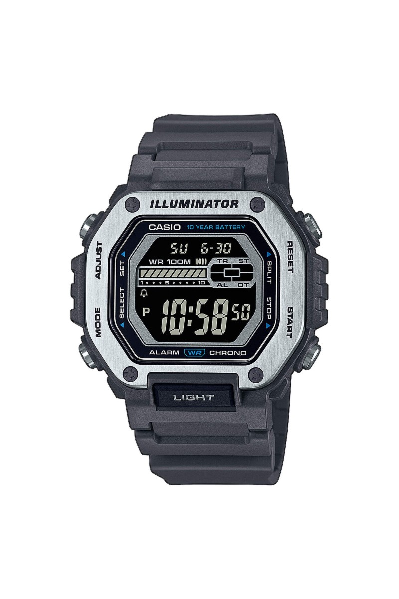 Casio Standard Grey Rubber Strap MWD-110H-8BVEF