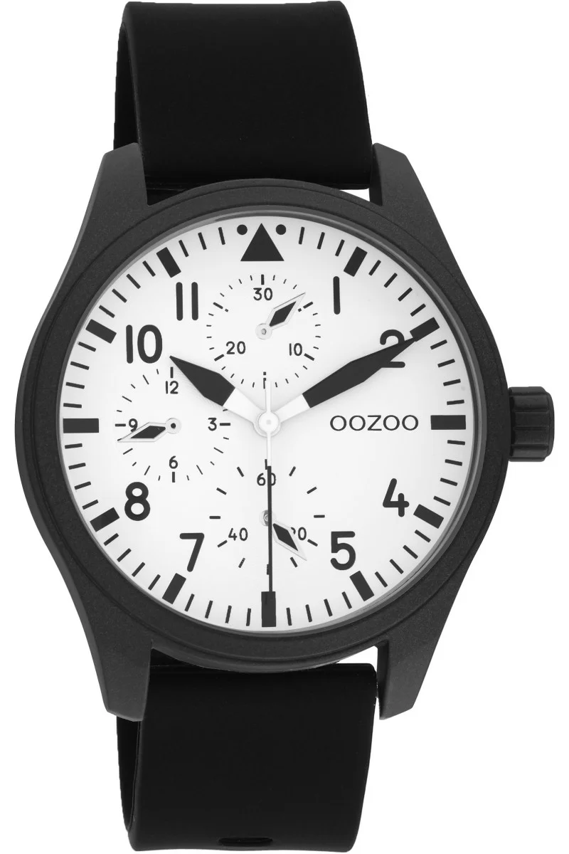 OOZOO Timepieces Black Rubber Strap 42mm G0142