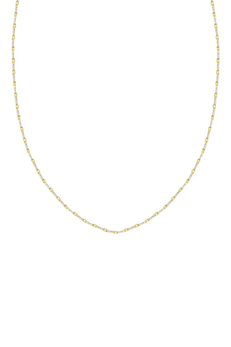 Κολιέ Χρυσό 14Κ SeeK for Gold Cubes White