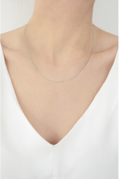 Κολιέ Χρυσό 14Κ SeeK for Gold Cubes White