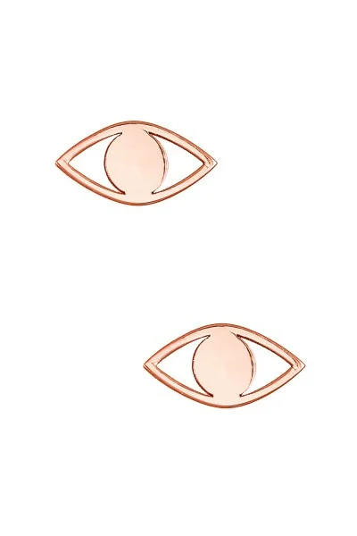 Σκουλαρίκι Ροζ Χρυσό 14Κ Mister Eye