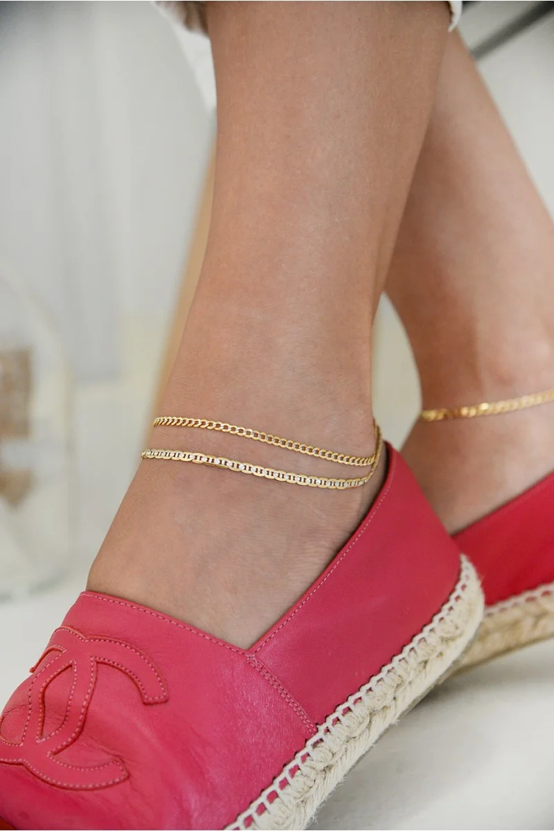 SeeK for Gold 14K FOOT Double Colour Theta Chain