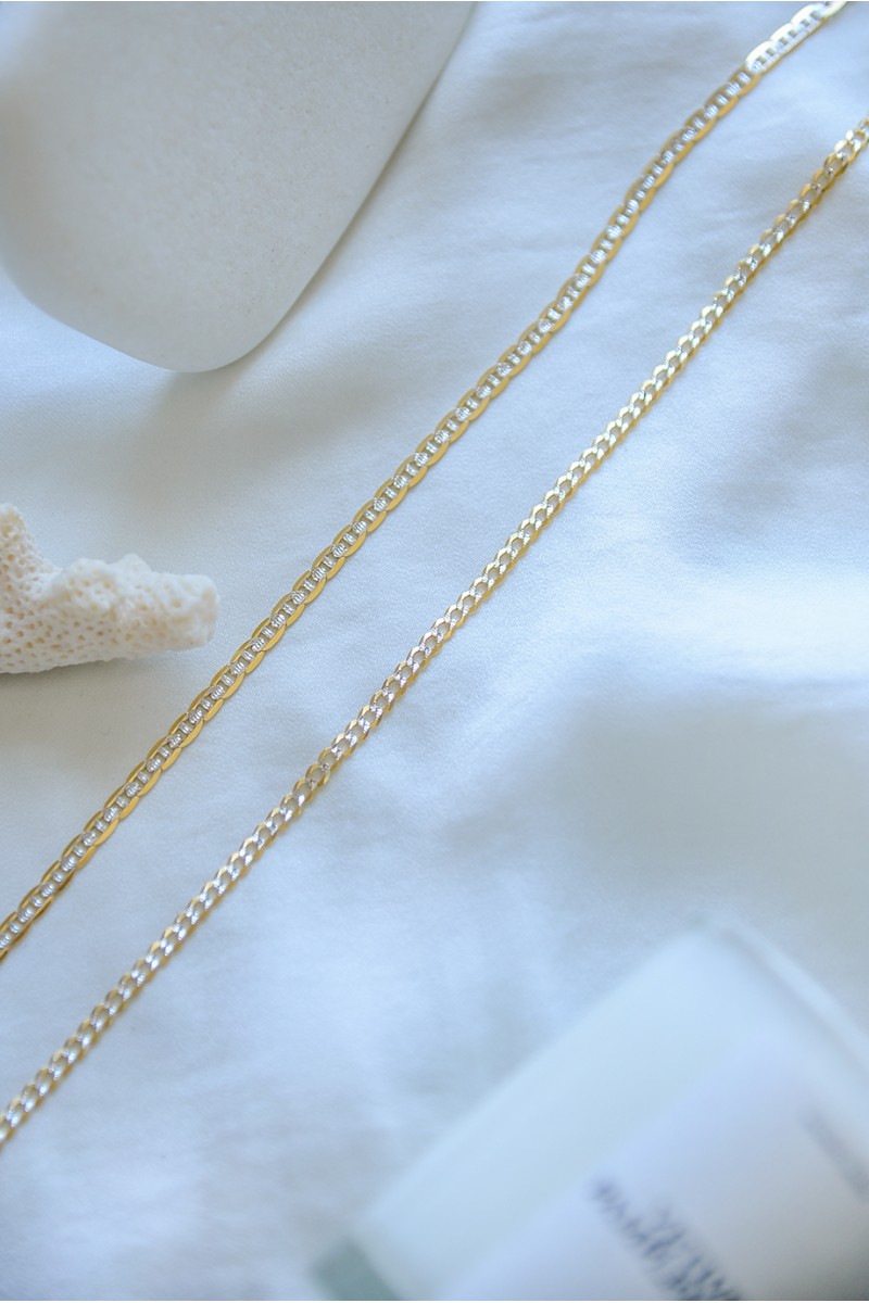 SeeK for Gold 14K FOOT Double Colour Theta Chain