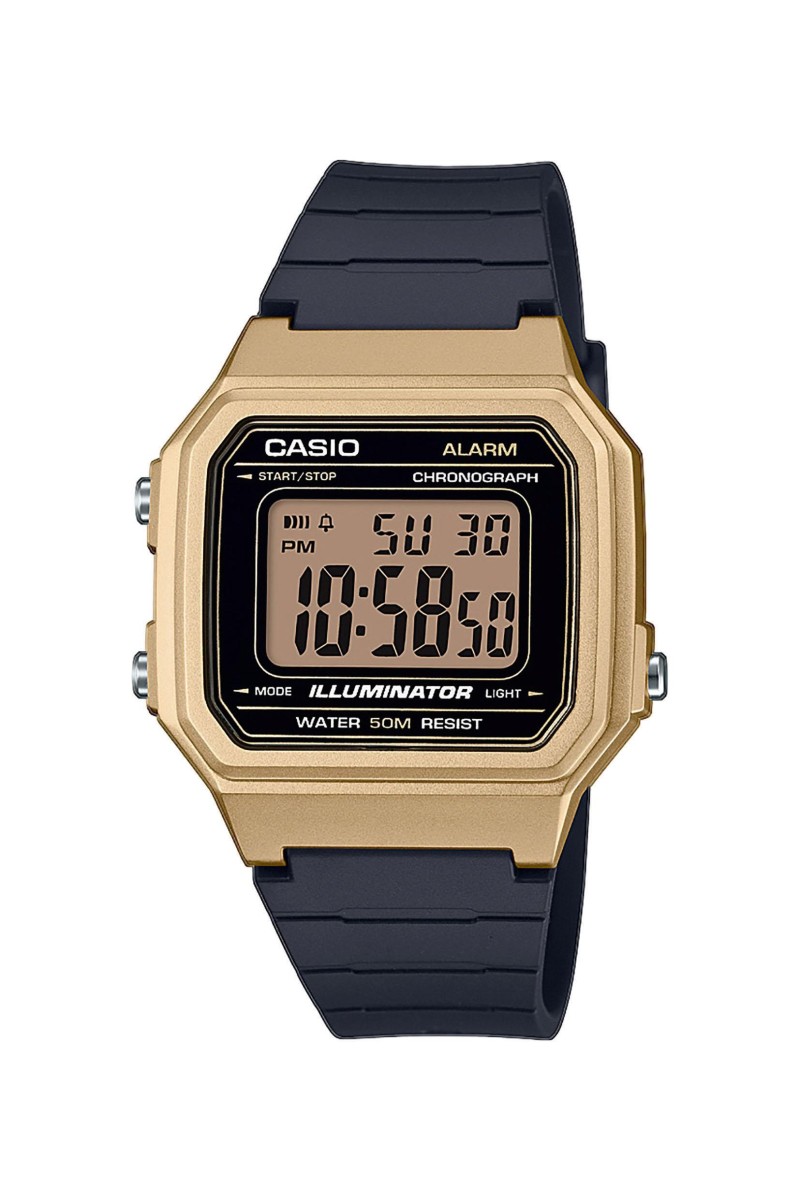 Casio Standard Gold Rubber Strap W-217HM-9AVEF