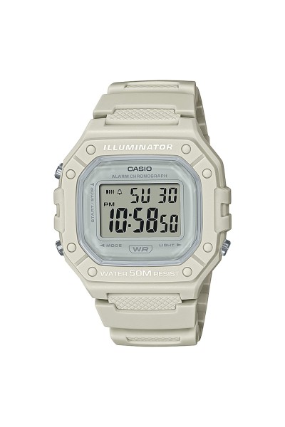 Casio Standard Grey Rubber Strap W-218HC-8AVEF Casio Standard Grey Rubber Strap W-218HC-8AVEF