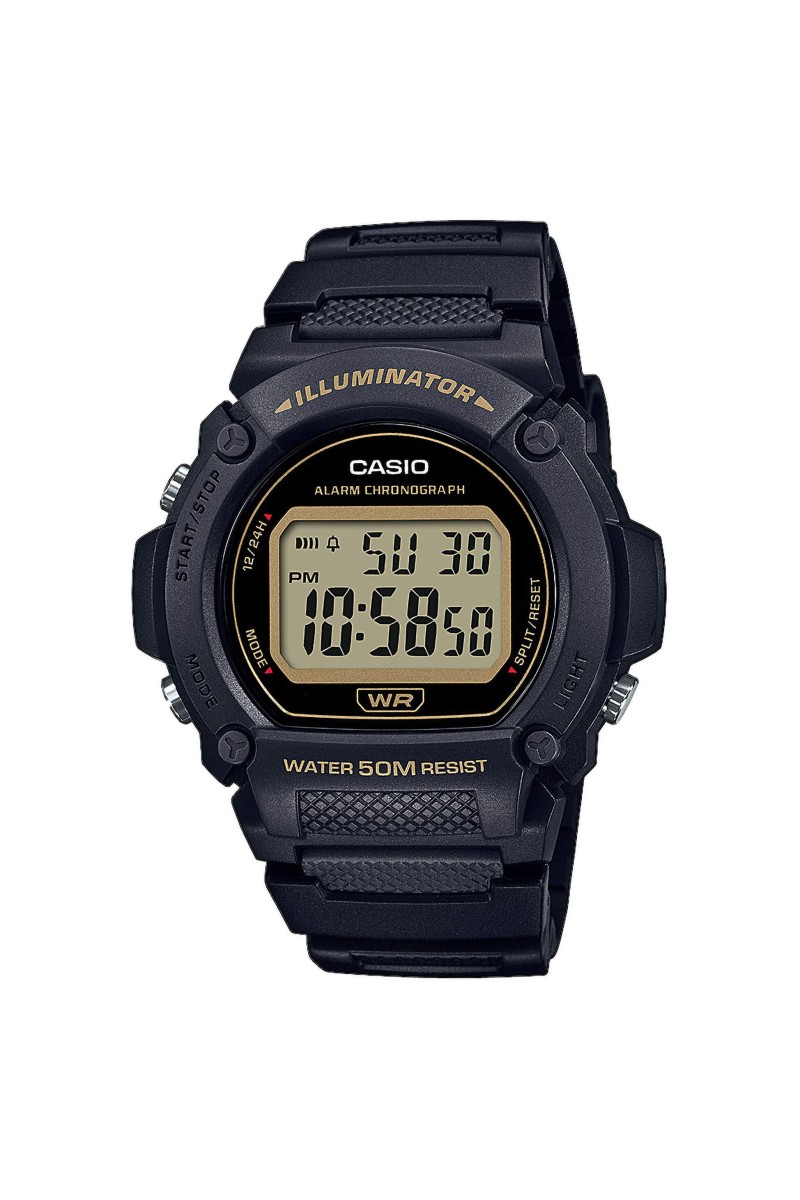 Casio Standard Black Rubber Strap W-219H-1A2VEF