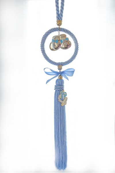 Παιδικό Φυλαχτό Γούρι Πατουσάκια Γαλάζια