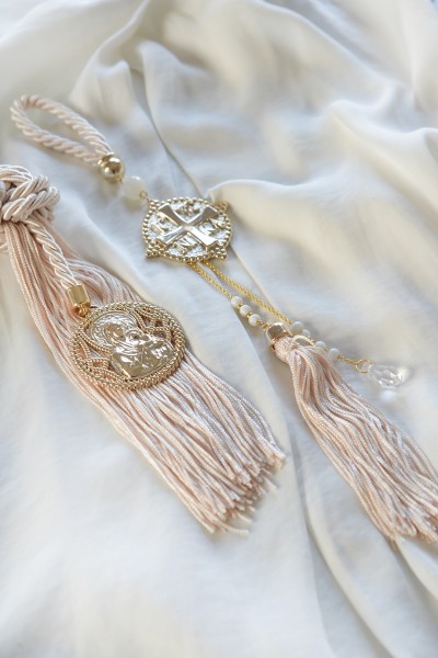 Παιδικό Φυλαχτό Γούρι Παναγία Μπεζ