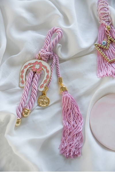 Παιδικό Φυλαχτό Γούρι Ροζ Πέταλο