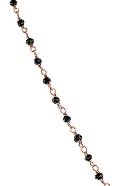 Κολιέ Ασημένιο Ροζάριο Σπίνελ Ροζ