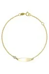 Βραχιόλι Χρυσό 9Κ Ταυτότητα Label It Oval